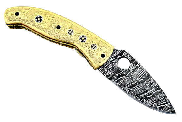 "Artisan Damascus Folding Knife – Crafted for Excellence and Timeless Beauty" - Image 3