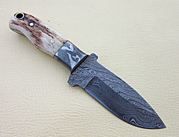 Custom Handmade Forge Damascus Skinner Knife  | Drop Point Blade| - Image 2