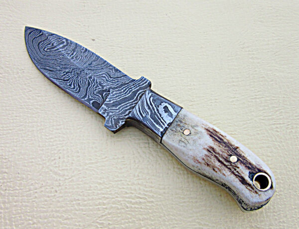 Custom Handmade Forge Damascus Skinner Knife  | Drop Point Blade| - Image 4