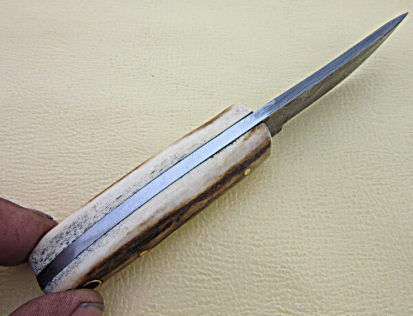Custom Handmade Forge Damascus Skinner Knife  | Drop Point Blade| - Image 6