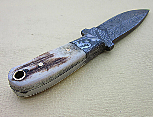 Custom Handmade Forge Damascus Skinner Knife  | Drop Point Blade| - Image 8