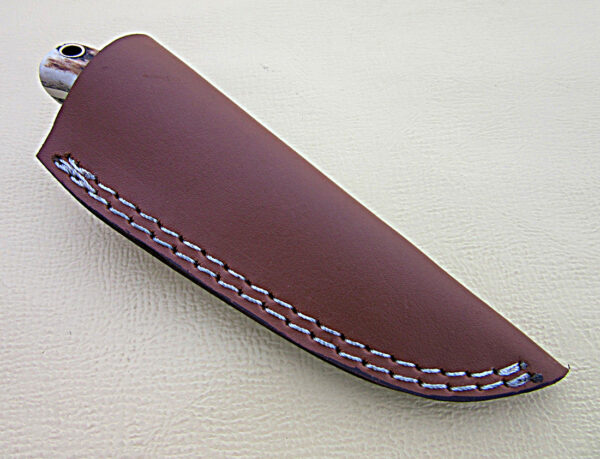 Custom Handmade Forge Damascus Skinner Knife  | Drop Point Blade| - Image 9