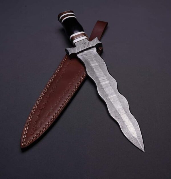 Custom Handmade Damascus Dagger Knife - Image 5