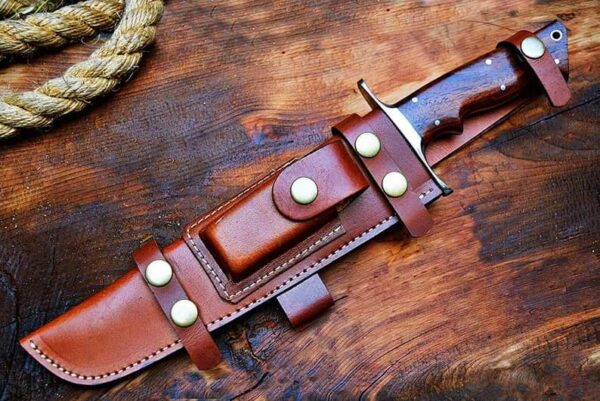 Custom Handmade Damascus Hunting Knife - Image 3