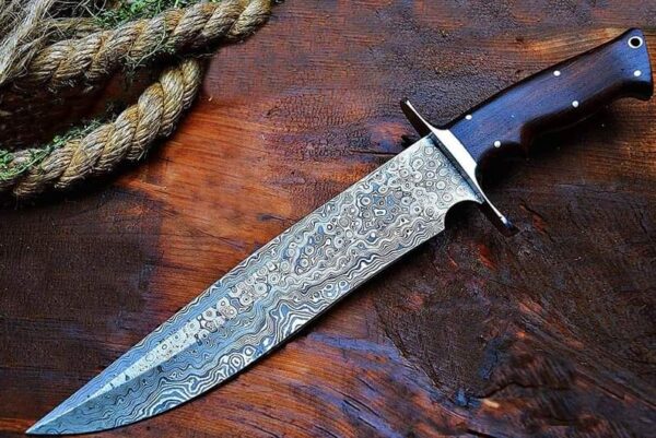 Custom Handmade Damascus Hunting Knife - Image 6
