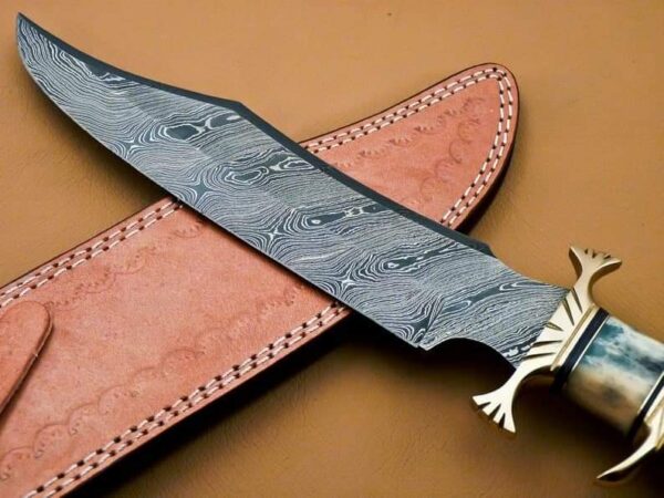 "Handcrafted Damascus Steel Hunting Knife – Durable, Sharp, and Perfect for Outdoor Adventures" - Image 5