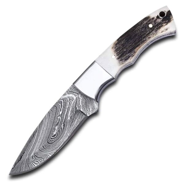 Handmade Forge Damascus |Skinner Knife| |Stag Horn Handle| - Image 5