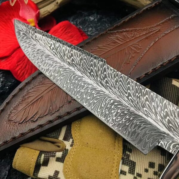 "Premium Handmade Damascus Hunting Knife – Crafted for Durability, Precision, and Performance" - Image 2