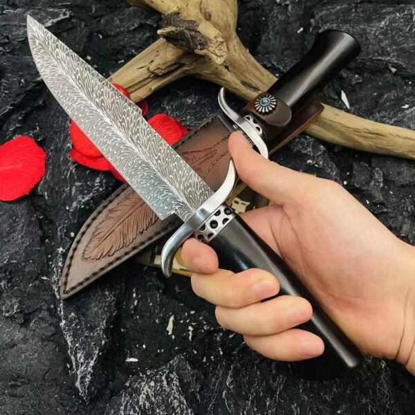 "Premium Handmade Damascus Hunting Knife – Crafted for Durability, Precision, and Performance" - Image 5