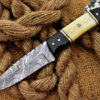 Custom Handmade Forge Damascus |Skinner Knife| |With Leather Sheath| - Image 3