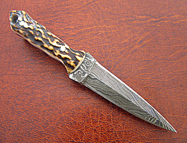 Custom Handmade Forge Damascus Skinner Knife |Dagger| | Needle Point Blade|