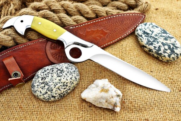 "Handmade Stainless Steel Hunting Knife with Finger Hole – Precision, Comfort, and Durability for the Ultimate Outdoor Adventure" - Image 6