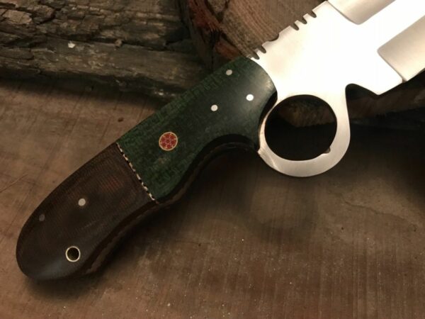 "Precision Crafted: Custom Handmade Stainless Steel Dagger Knife with Finger Hole Grip" - Image 5