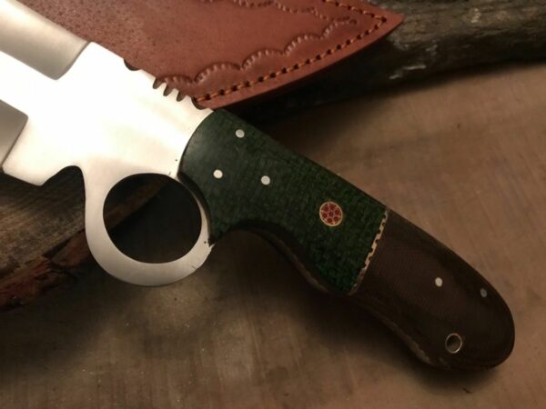 "Precision Crafted: Custom Handmade Stainless Steel Dagger Knife with Finger Hole Grip" - Image 6