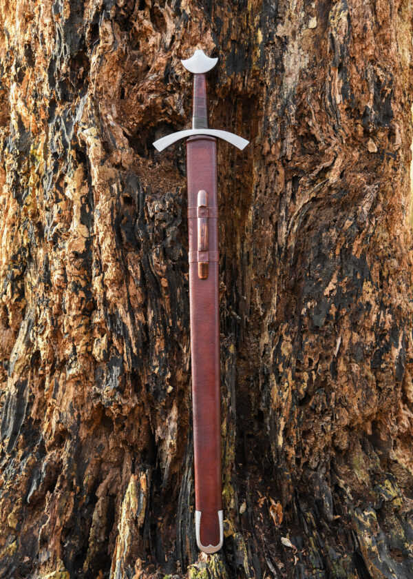 "Handmade High Medieval Knightly Sword with Scabbard: A Symbol of Chivalry and Craftsmanship" - Image 4