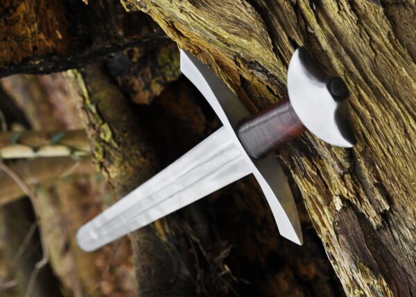 "Handmade High Medieval Knightly Sword with Scabbard: A Symbol of Chivalry and Craftsmanship" - Image 9