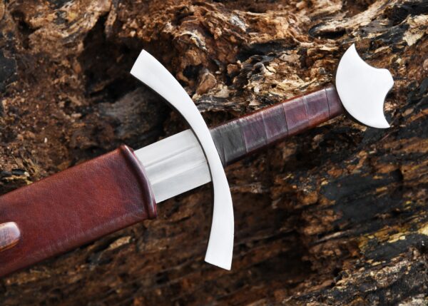 "Handmade High Medieval Knightly Sword with Scabbard: A Symbol of Chivalry and Craftsmanship" - Image 10