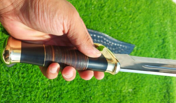 "Crafted for the Outdoors: Custom Hand-Made Stainless Steel Hunting Bowie Knife with Precision Forging and a Rugged, Functional Design" - Image 8