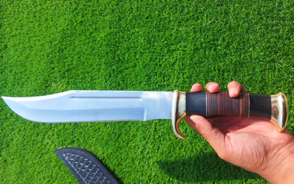 "Crafted for the Outdoors: Custom Hand-Made Stainless Steel Hunting Bowie Knife with Precision Forging and a Rugged, Functional Design" - Image 10