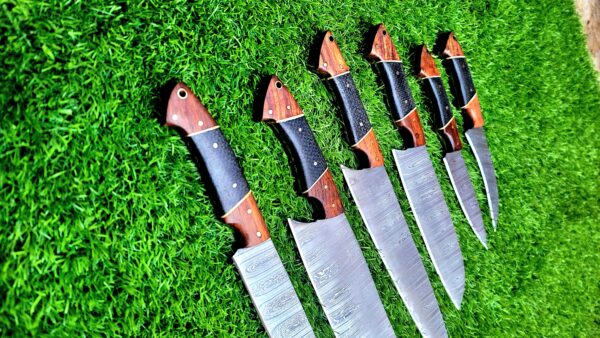 "Timeless Craftsmanship: Handmade Damascus Steel Kitchen Knife Set for Unmatched Strength and Precision" - Image 4