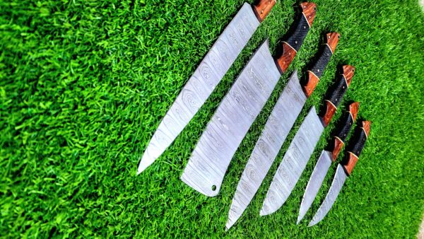 "Timeless Craftsmanship: Handmade Damascus Steel Kitchen Knife Set for Unmatched Strength and Precision" - Image 5