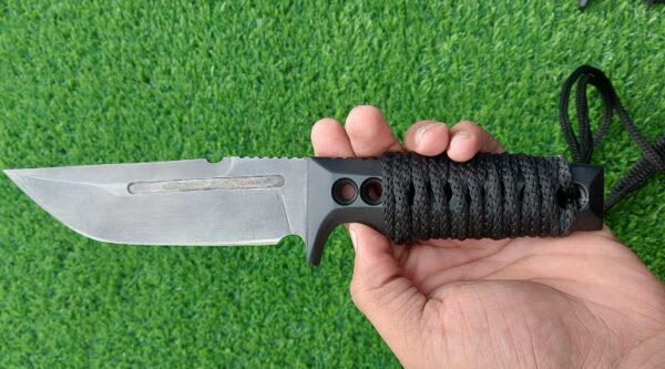 "Custom Handmade Stainless Steel Hunting Knife with Acid Wash and Paracord Handle – Unmatched Durability and Grip for the Ultimate Outdoor Experience" - Image 6