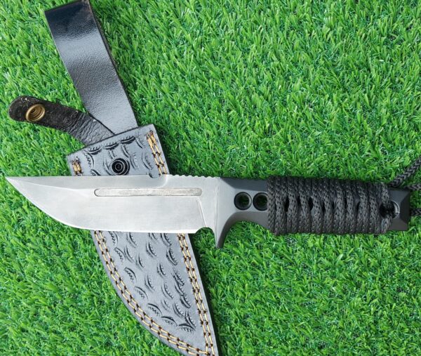 "Custom Handmade Stainless Steel Hunting Knife with Acid Wash and Paracord Handle – Unmatched Durability and Grip for the Ultimate Outdoor Experience" - Image 8