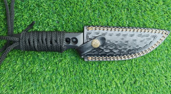 "Custom Handmade Stainless Steel Hunting Knife with Acid Wash and Paracord Handle – Unmatched Durability and Grip for the Ultimate Outdoor Experience" - Image 9