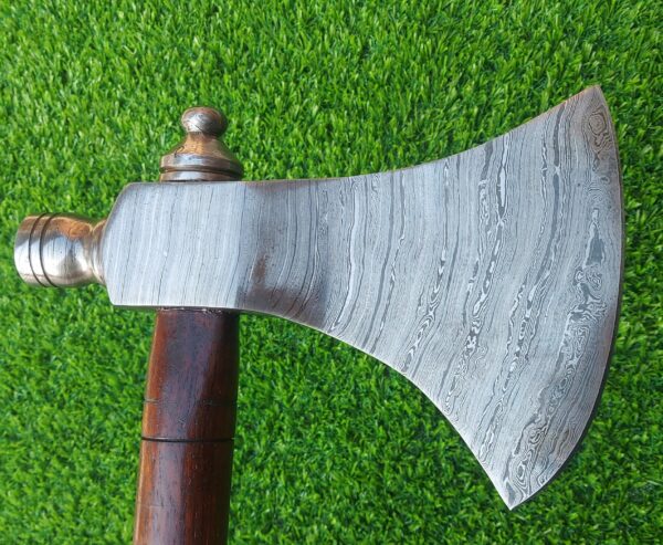 "Unleashing the Power of Tradition: A Masterfully Crafted Handmade Damascus Axe, Where Strength Meets Artistry in Every Strike" - Image 2