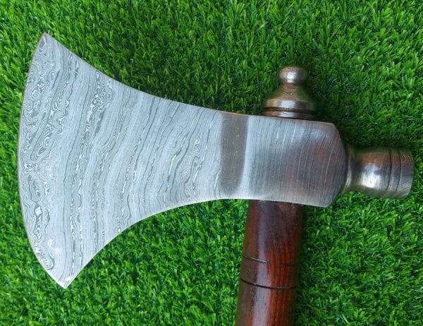 "Unleashing the Power of Tradition: A Masterfully Crafted Handmade Damascus Axe, Where Strength Meets Artistry in Every Strike" - Image 4