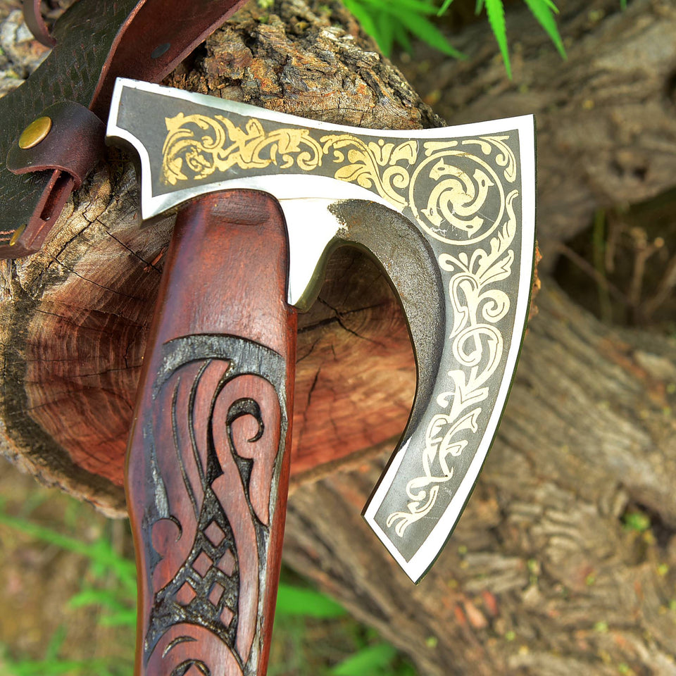 "Storm of the North: Premium Quality Custom Handmade Viking Axe of Legendary Craft"
