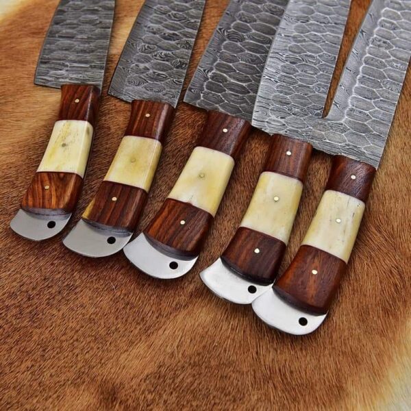 "Exquisite Handmade Damascus Kitchen Knife Set: Uniting Artistry, Precision, and Durability for the Modern Chef" - Image 2