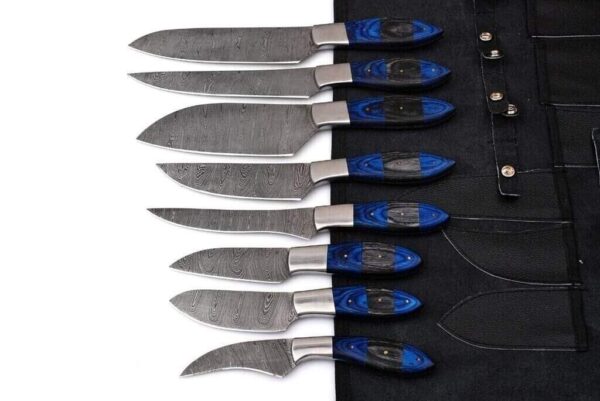 "Custom Handmade Damascus Steel Kitchen Knife Set – A Timeless Collection of Superior Craftsmanship, Unmatched Precision, and Elegant Design" - Image 3