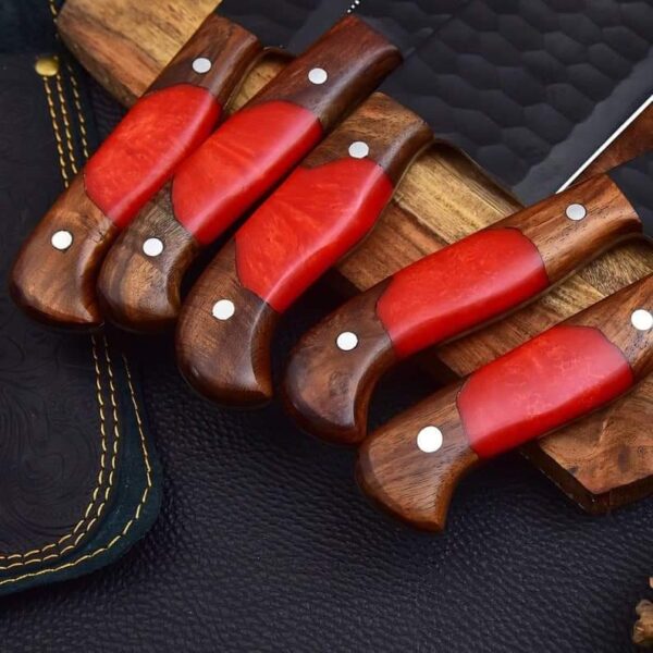 "Shadow Edge: Handmade Stainless Steel Kitchen Knife Set with Bold Black Coating for Unmatched Precision" - Image 2