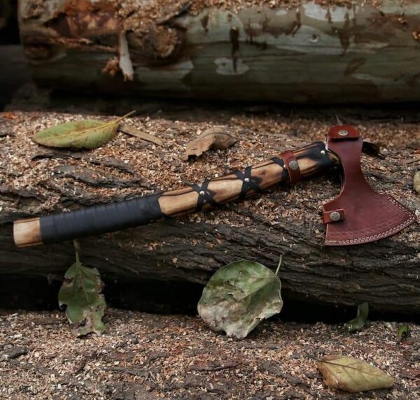 "Handmade Viking Axe with Carbon Steel Head – A Powerful Tribute to Norse Craftsmanship and Warrior Strength" - Image 4