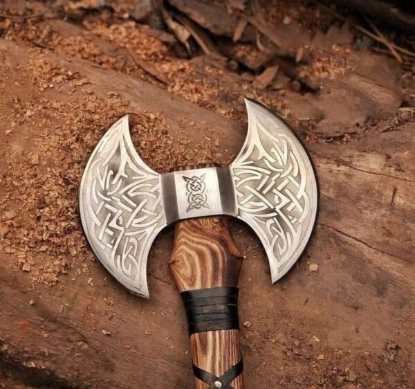 "Premium Handmade Double-Headed Viking Axe – A Fearsome Weapon of Norse Power and Precision, Crafted for the Ultimate Warrior" - Image 2