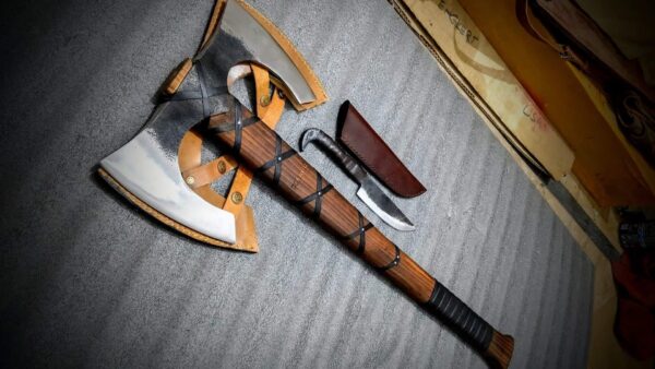 "Dual Power: Hand-Made Premium Quality Double-Head Viking Axe Forged for Strength and Legacy" - Image 2