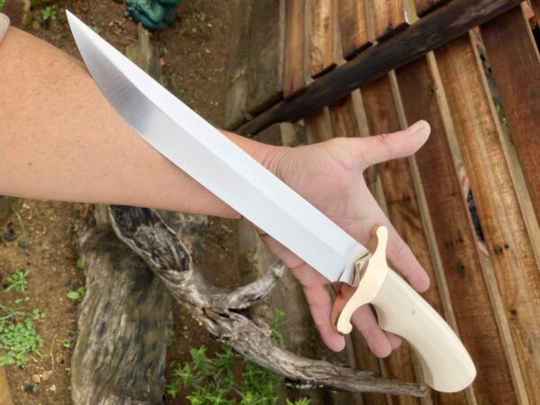 "Custom Handmade Stainless Steel Bowie Knife – A Bold Fusion of Precision, Strength, and Timeless Craftsmanship" - Image 2