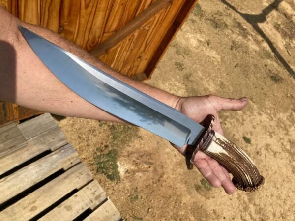 "Custom Handmade Stainless Steel Premium Quality Antler Bowie Knife – Craftsmanship at Its Finest" - Image 7