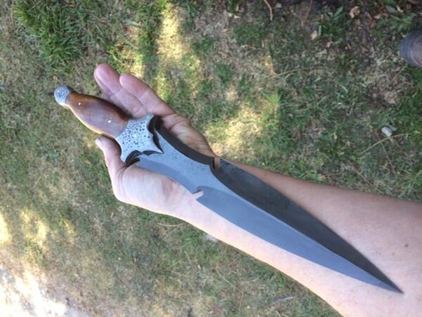 "Custom Handmade Full Tang Dagger Knife with Acid Wash Blade – A Perfect Fusion of Precision, Strength, and Distinctive Aesthetic" - Image 7