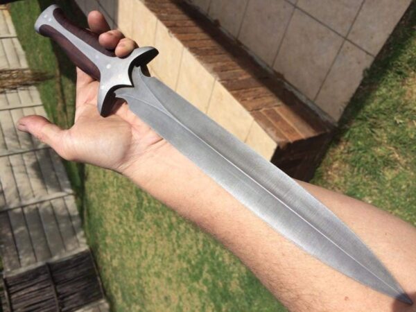 "Custom Handmade Full Tang Dagger Knife with Acid Wash Blade – A Perfect Fusion of Precision, Strength, and Distinctive Aesthetic" - Image 5