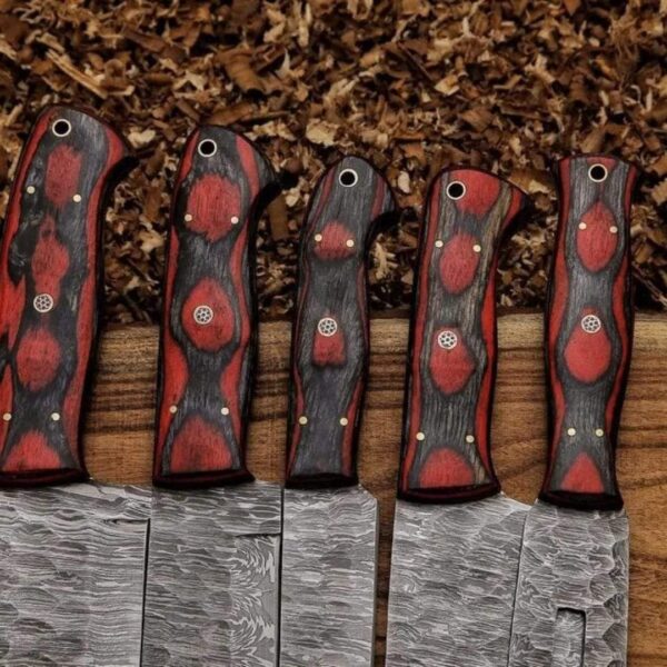"Unmatched Craftsmanship: Handmade Damascus Steel Kitchen Knife Set for Precision, Strength, and Timeless Elegance" - Image 2