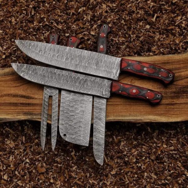 "Unmatched Craftsmanship: Handmade Damascus Steel Kitchen Knife Set for Precision, Strength, and Timeless Elegance" - Image 6