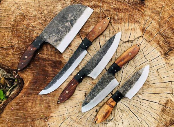 "Mastercrafted Elegance: Handmade Stainless Steel Kitchen Knife Set for Precision and Durability"