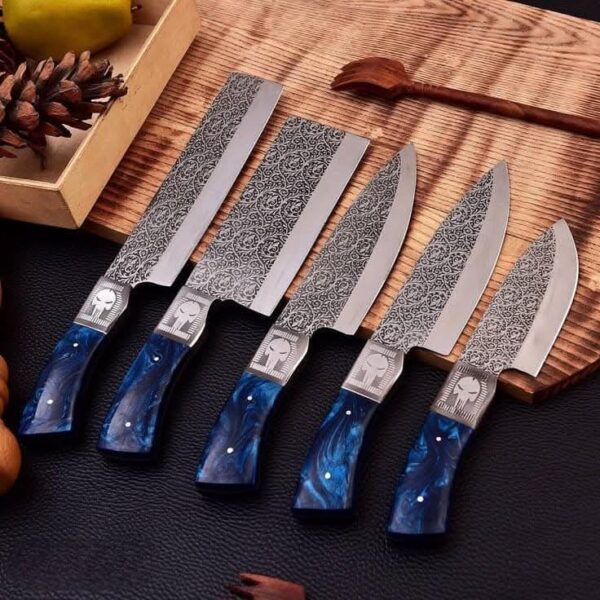 "Precision Crafted: Handmade Stainless Steel Kitchen Knife Set for Exceptional Durability and Sleek Performance"