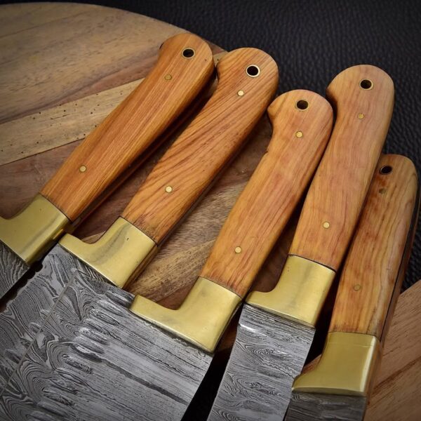"Legacy of Precision: Handmade Damascus Steel Kitchen Knife Set for Exceptional Performance and Artistry" - Image 2