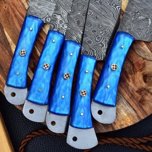 "Artisan Craft: Handmade Damascus Steel Kitchen Knife Set for Ultimate Sharpness and Timeless Beauty" - Image 2