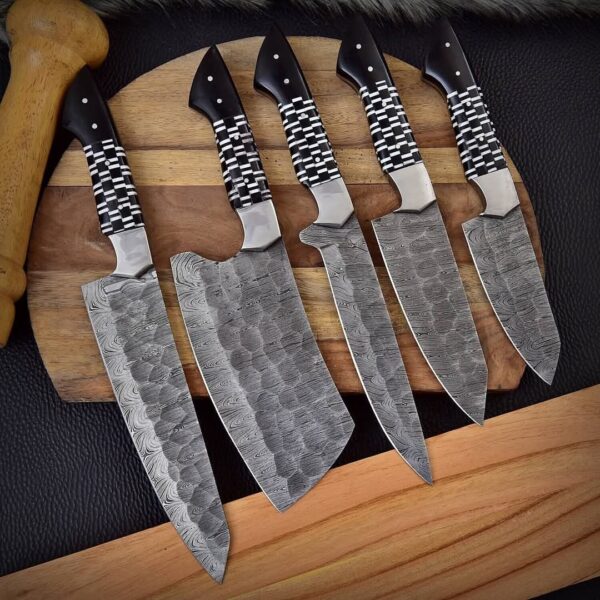 "Crafted to Perfection: Handmade Damascus Steel Kitchen Knife Set for Superior Precision and Enduring Beauty" - Image 2
