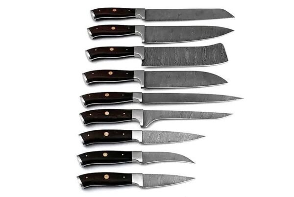 "Handmade Forged Damascus Steel Kitchen Knife Set – Precision, Durability, and Timeless Craftsmanship"