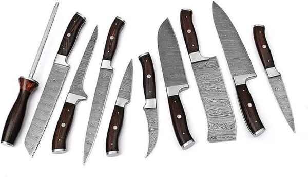 "Handmade Forged Damascus Steel Kitchen Knife Set – Precision, Durability, and Timeless Craftsmanship" - Image 2